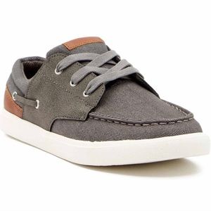 Harper Canyon Little Boy’s Gray Boat Shoe, Size 3M